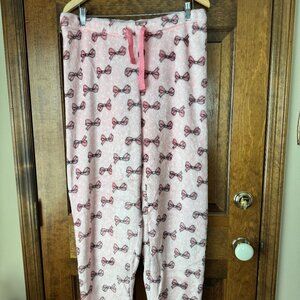 Attraction de Nuit Pink w/Dark Pink Bows Lounge Pants Large